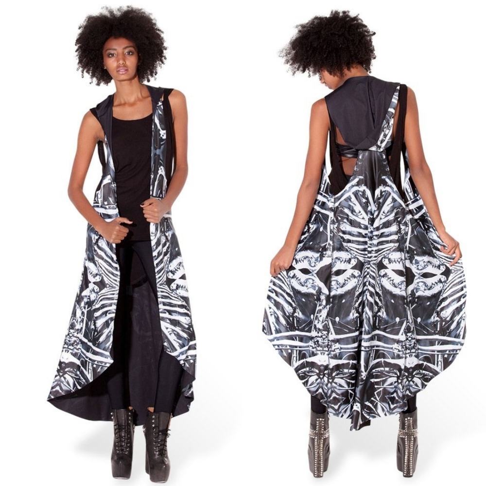 Black Milk bone machine hooded cape *rare* OSFA